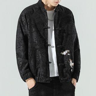 Frog-button Embroidered Shirt