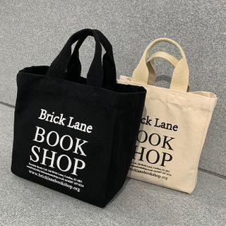 Lettering Cotton Tote Bag