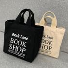 Lettering Cotton Tote Bag