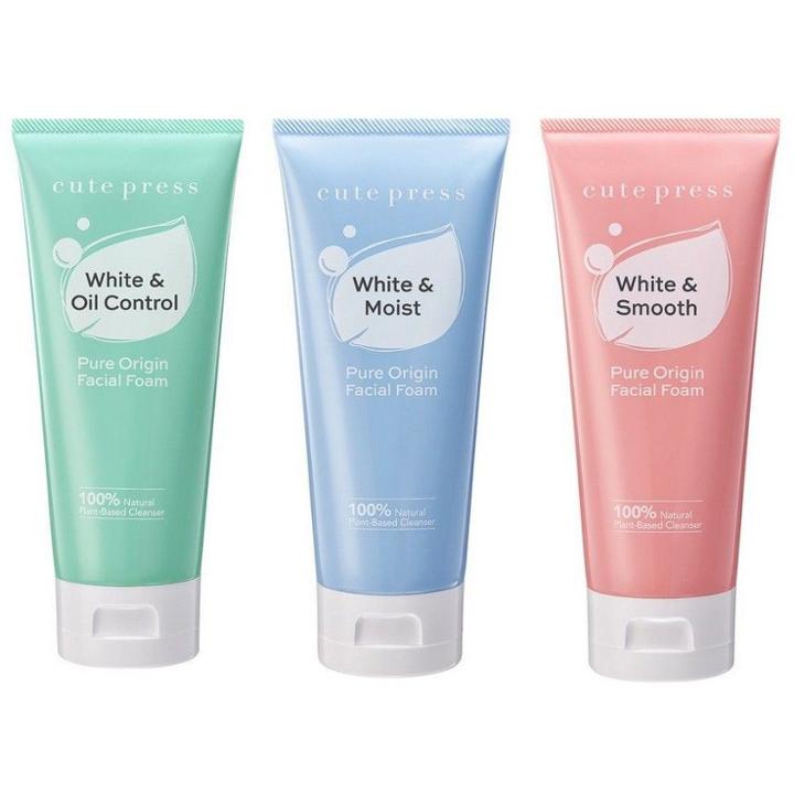 Cute Press - Pure Origin White Facial Foam 120g - 3 Types