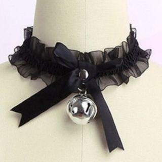 Bell Pendant Ribbon Choker