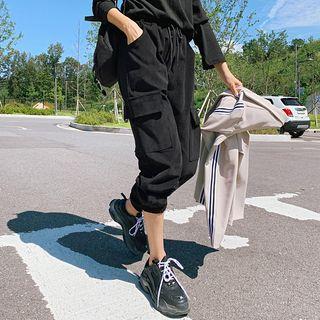 Cargo-pocket Corduroy Jogger Pants