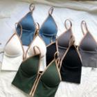 V-neck Zip-up Camisole Top