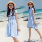 Short-sleeve Stand Collar Dress