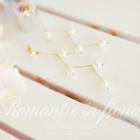 Faux-pearl Zig-zag Earrings