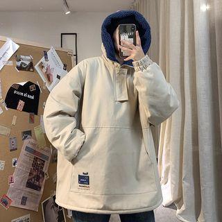 Half-zip Faux Shearling Lined Hoodie