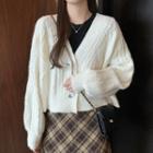Long-sleeve T-shirt / Cable Knit Cardigan