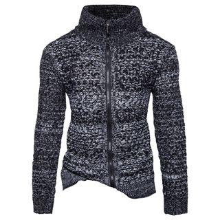 Zip Melange Knit Jacket