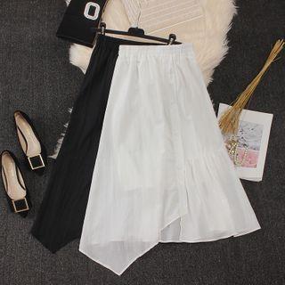 Asymmetric Chiffon A-line Skirt