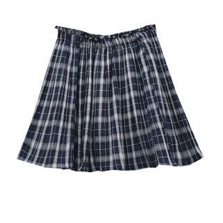 Ruffle Trim Plaid Mini A-line Skirt