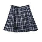 Ruffle Trim Plaid Mini A-line Skirt