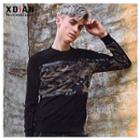 Camouflage Panel Long Sleeve T-shirt