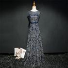 Sequined A-line Evening Gown