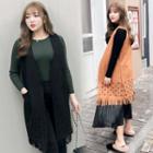 Fringed Pointelle Long Vest