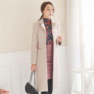 Button-trim Long Coat