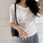 Cowl-neck Draped Top