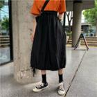 Tie-hem Bubble Midi Skirt