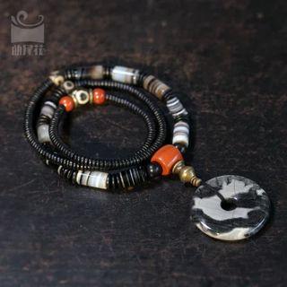 Bead Tribal Necklace As Figure - One Size