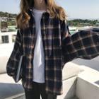 Plaid Shirt Milky White - One Size