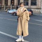 Double Breasted Long Coat / Turtleneck Sweater