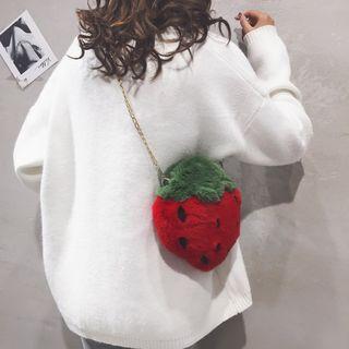 Strawberry Furry Crossbody Bag