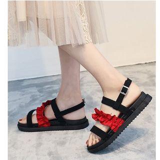 Frill Trim Platform Sandals