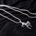 Stainless Steel Dog Pendant Necklace As Shown In Figure - One Size