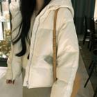 Hooded Flap-pocket Boxy Puffer Jacket Ivory - One Size