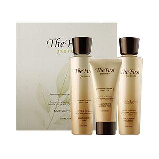Kwailnara - The First Greentea Moisture Hyo Set: Skin 150ml + Emulsion 150ml + Sleeping Pack 50ml