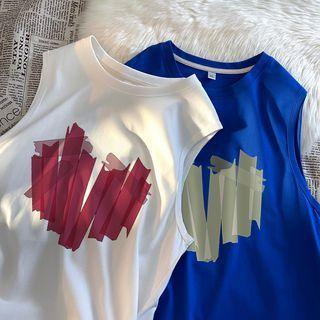 Abstract Print Tank Top