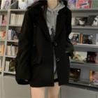 Applique Single-breasted Blazer Black - One Size