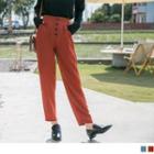 High Waist Buttoned Dress Pants