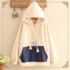 Cupid Embroidered Hooded Sweater