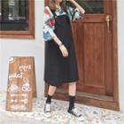 Set: Short Sleeve Print Shirt + Jumper Dress
