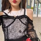 Off-shoulder Lace Top Lace Top - One Size