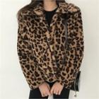Fuax-fur Leopard Jacket