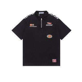 Checkerboard Panel Polo Shirt