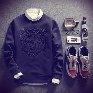 Tiger Print Long Sleeve Sweatshirt