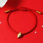 Fang Alloy Red String Bracelet Gold & Red - Silver - One Size