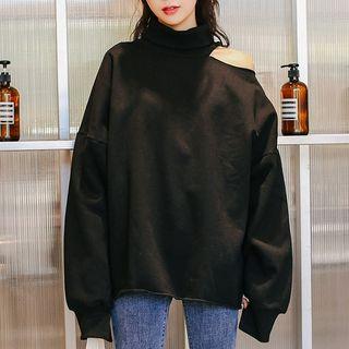 Turtleneck Cut Out Pullover