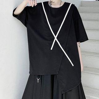 Asymmetrical Oversized Short Sleeve T-shirt