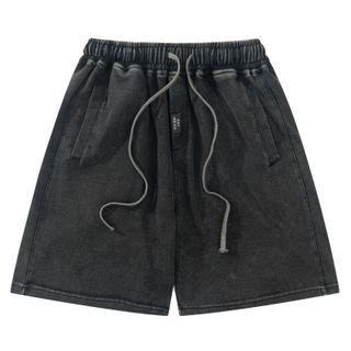 Drawstring Washed Shorts