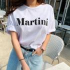 Martini Letter T-shirt