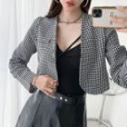 Open-front Tweed Cropped Jacket