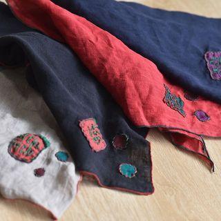 Chinese Character Applique Scarf