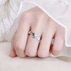 S925 Sterling Silver Open Ring Ring - Lightning - Silver - One Size