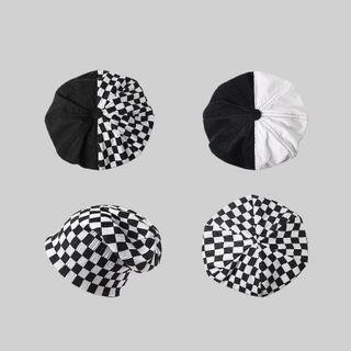 Checker / Two-tone Slouchy Beanie