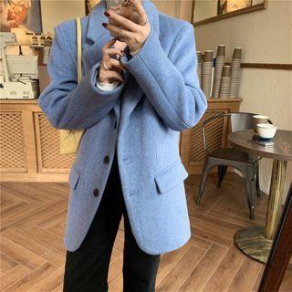 V-neck Loose-fit Acrylic Blazer