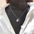 Alloy Sun & Moon Pendant Necklace 2246 - Sun & Crescent - One Size