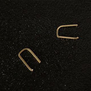 U Shape Alloy Earring 1 Pair - C-159- Gold - One Size